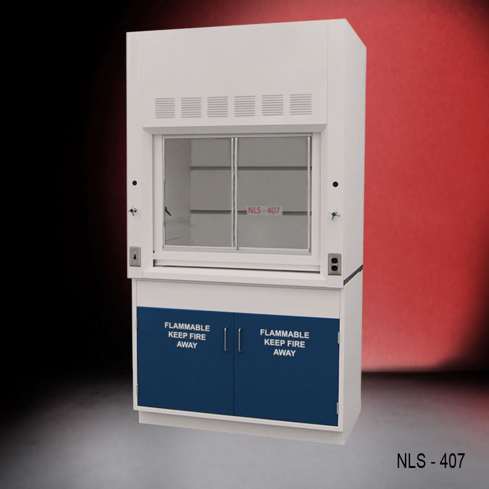 4′ Fisher American Fume Hood w/ Flammable Storage