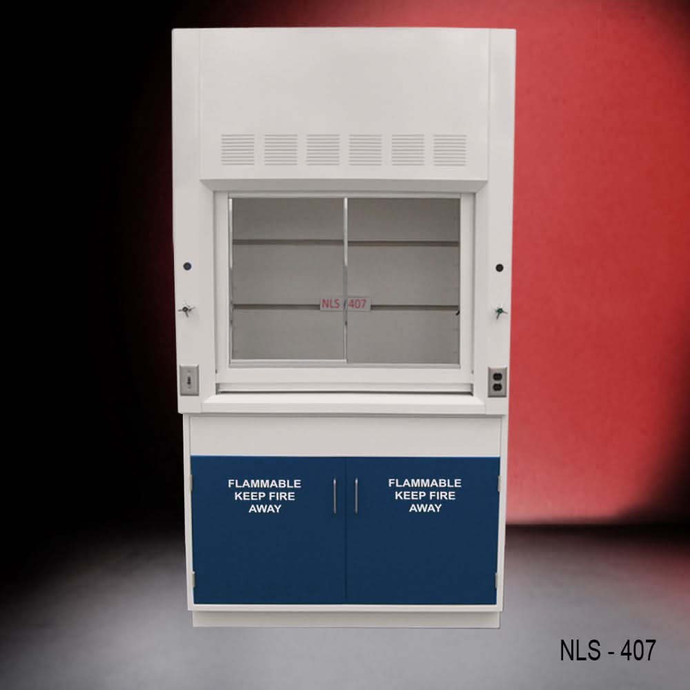 4′ Fisher American Fume Hood w/ Flammable Storage