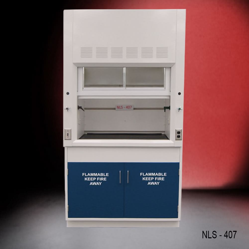 4′ Fisher American Fume Hood w/ Flammable Storage