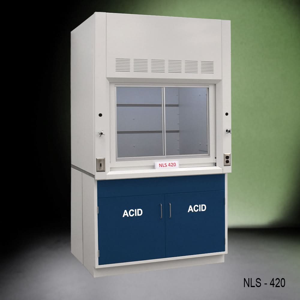 4′ x 4′ Fisher American Fume Hood w/ ACID Storage