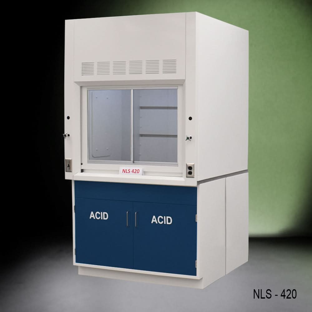 4′ x 4′ Fisher American Fume Hood w/ ACID Storage