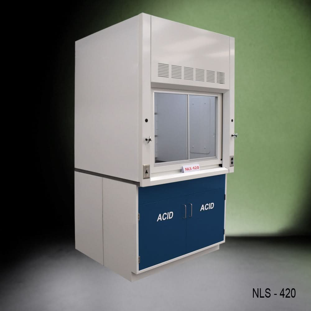 4′ x 4′ Fisher American Fume Hood w/ ACID Storage