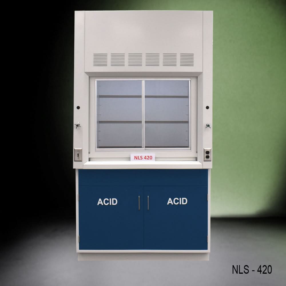 4′ x 4′ Fisher American Fume Hood w/ ACID Storage