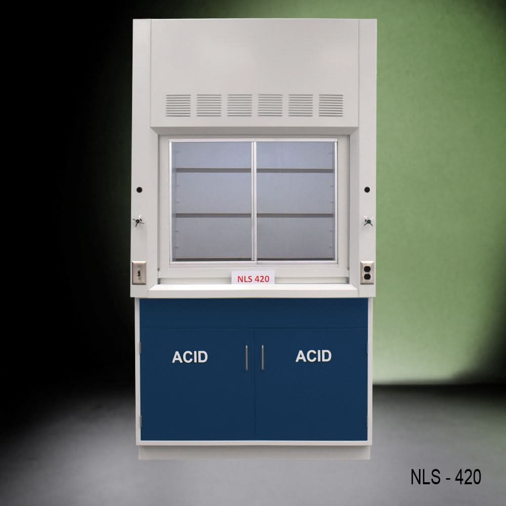 4′ x 4′ Fisher American Fume Hood w/ ACID Storage