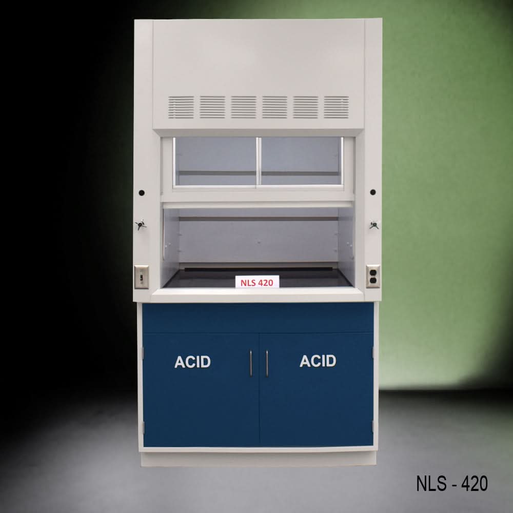4′ x 4′ Fisher American Fume Hood w/ ACID Storage