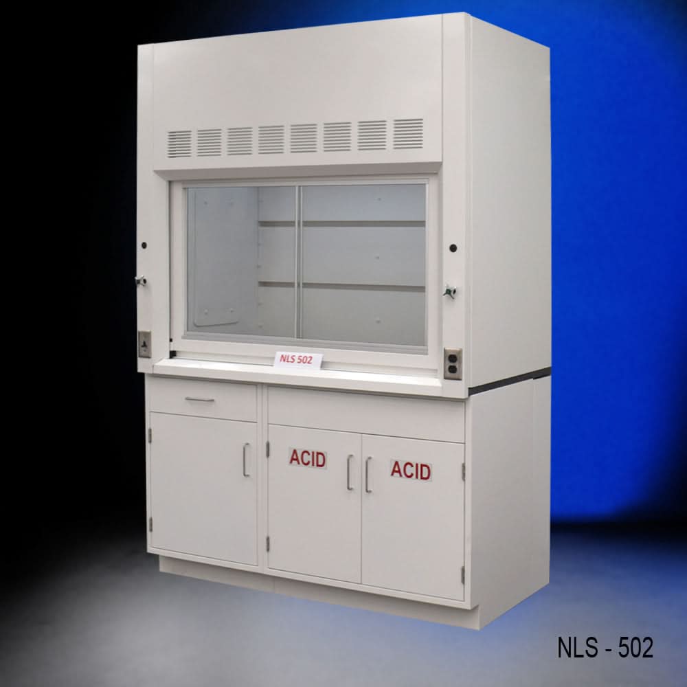 5ā² Fisher American Fume Hood w/ ACID & General Storage