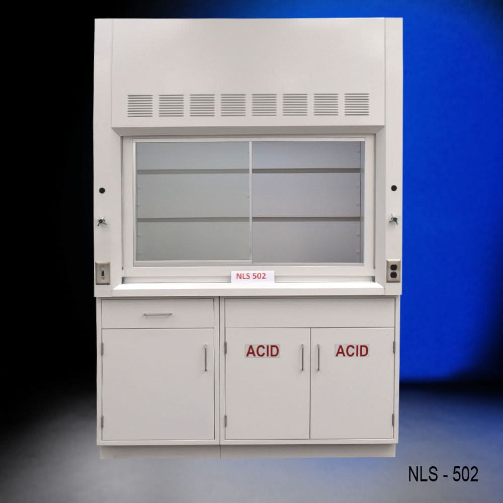 5ā² Fisher American Fume Hood w/ ACID & General Storage