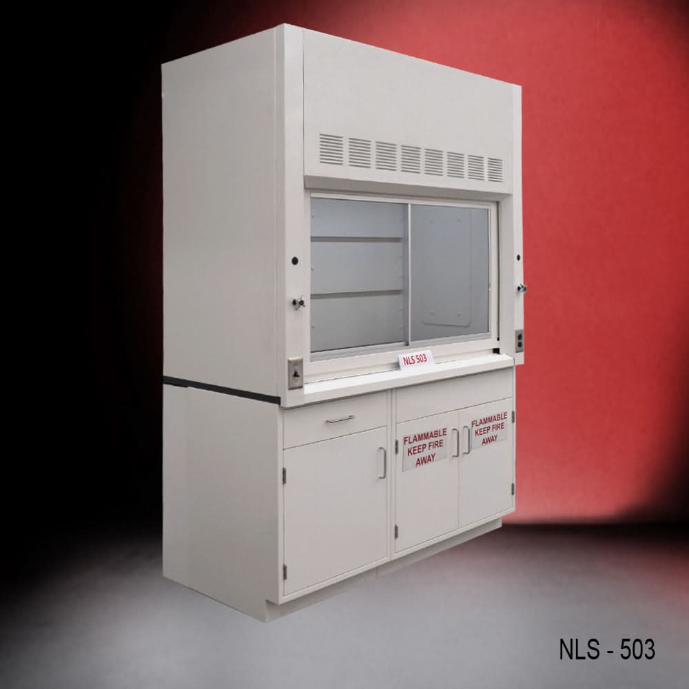 5′ Fisher American Fume Hood w/ Flammable & General Storage