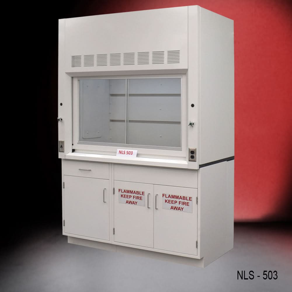 5ā² Fisher American Fume Hood w/ Flammable & General Storage