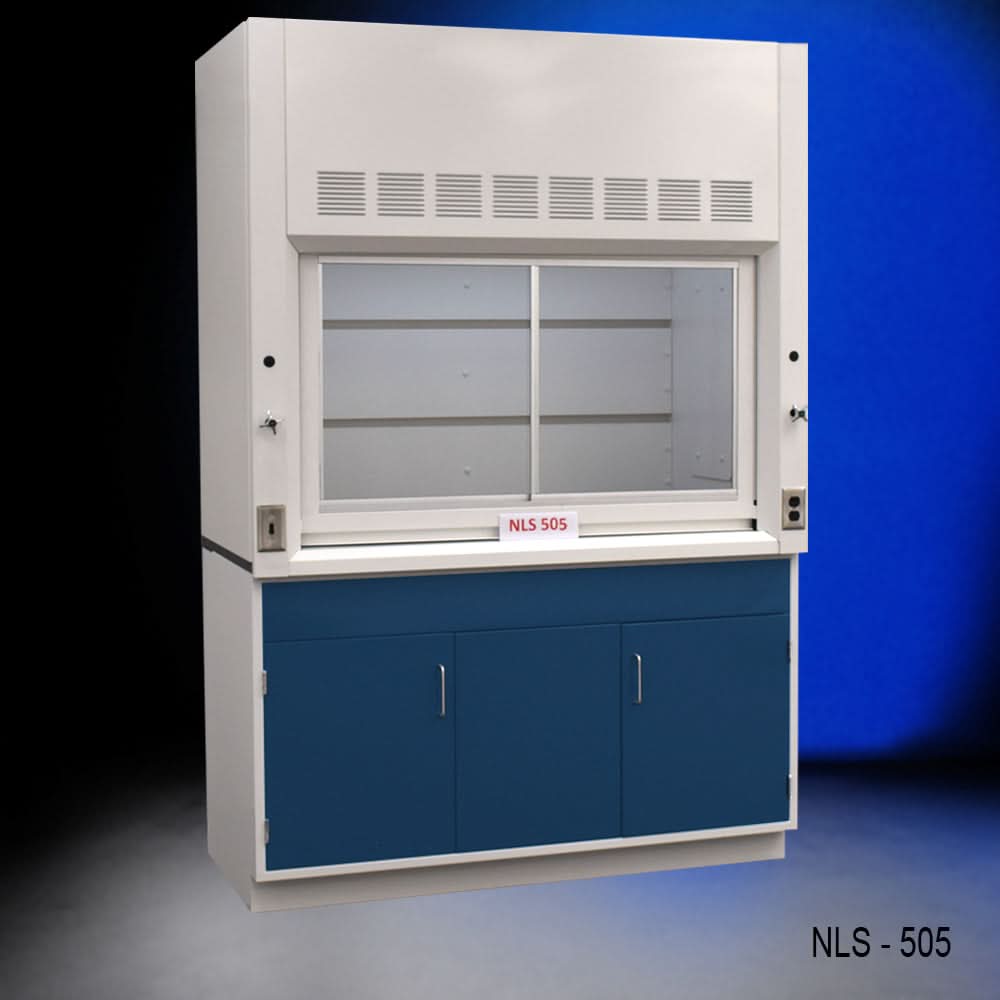 5′ Fisher American Fume Hood w/ Blue General Storage