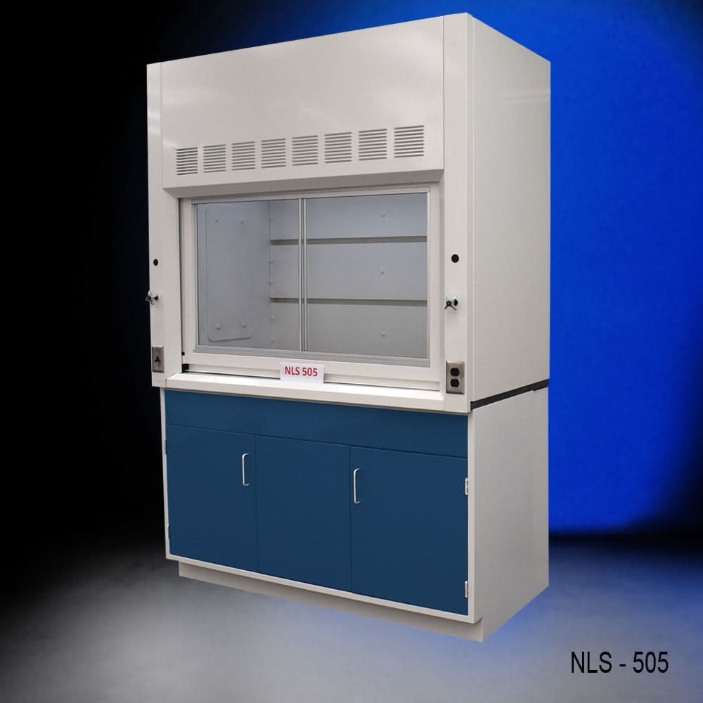 5′ Fisher American Fume Hood w/ Blue General Storage