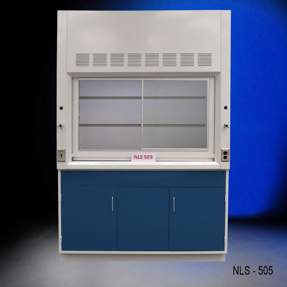 5′ Fisher American Fume Hood w/ Blue General Storage