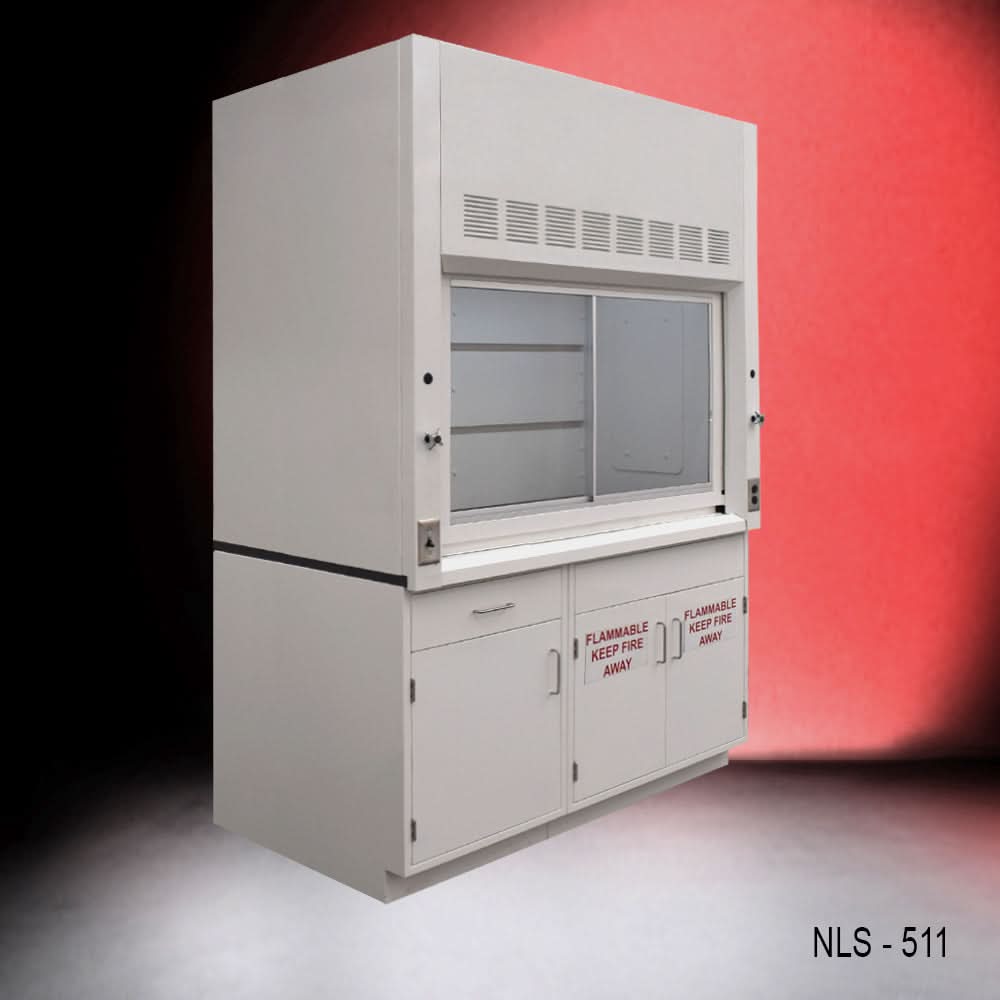 5′ x 4′ Fisher American Fume Hood w/ Flammable& General Storage