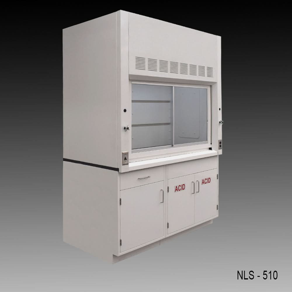 5′ x 4′ Fisher American Fume Hood w/ ACID & General Storage