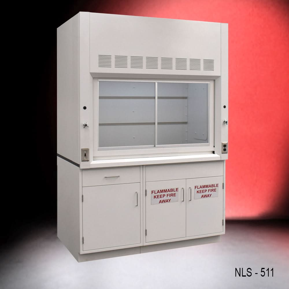 5′ x 4′ Fisher American Fume Hood w/ Flammable& General Storage