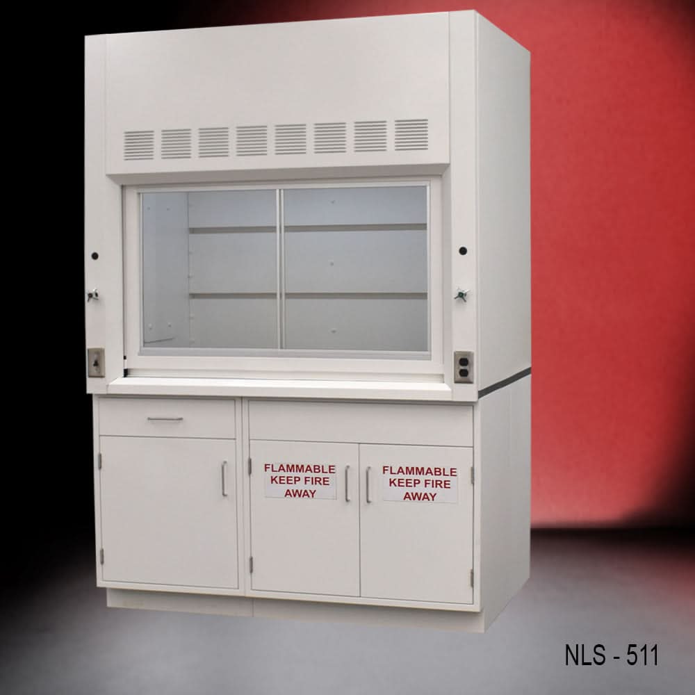 5′ x 4′ Fisher American Fume Hood w/ Flammable& General Storage