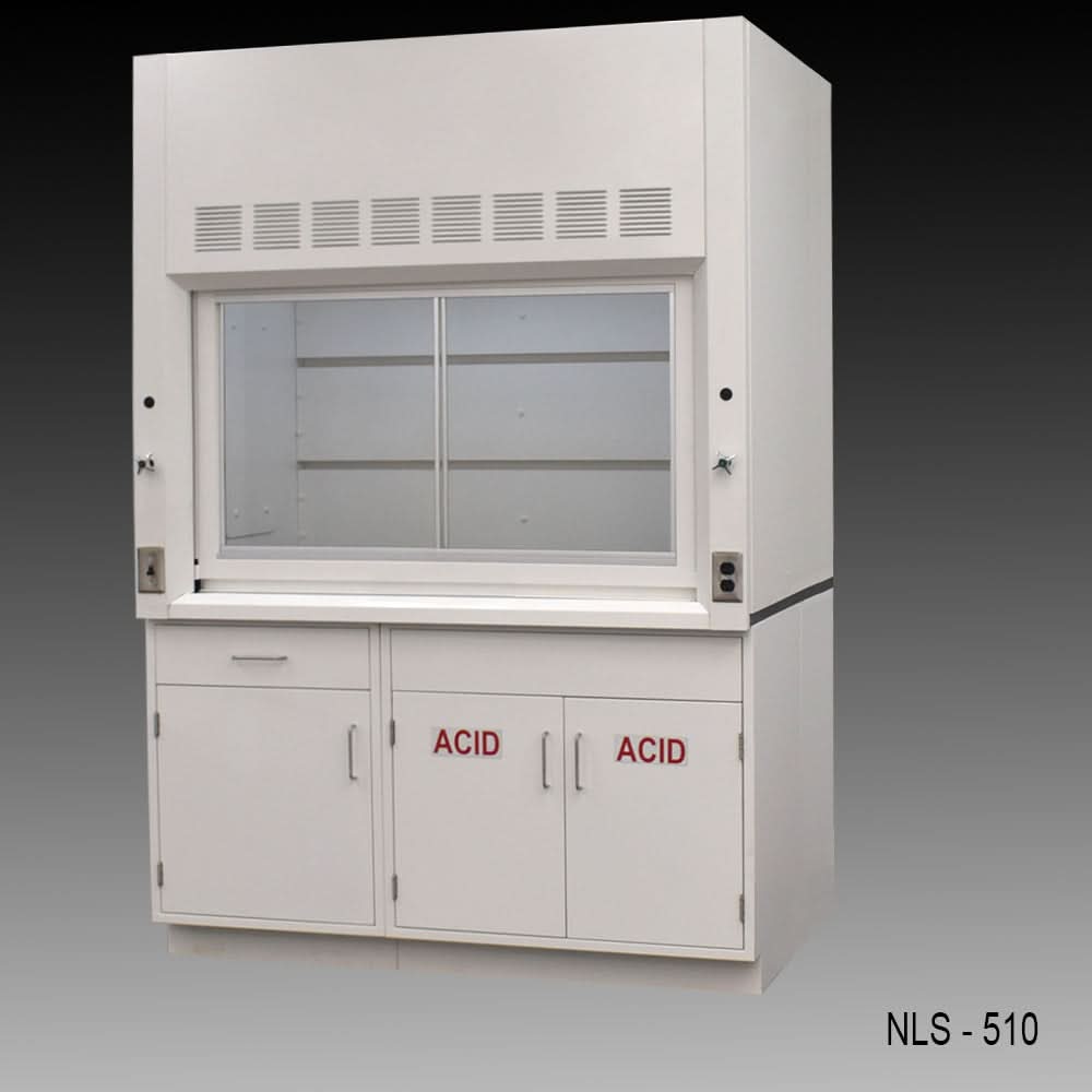 5′ x 4′ Fisher American Fume Hood w/ ACID & General Storage