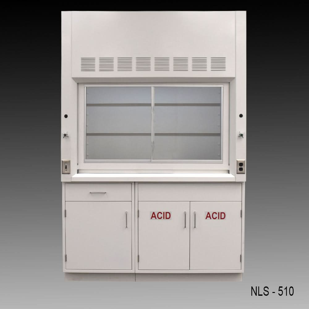 5′ x 4′ Fisher American Fume Hood w/ ACID & General Storage
