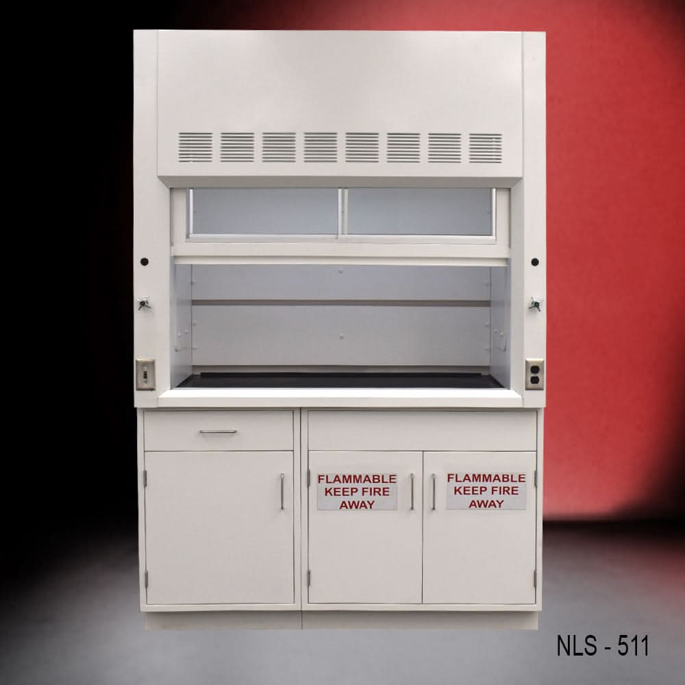 5′ x 4′ Fisher American Fume Hood w/ Flammable& General Storage