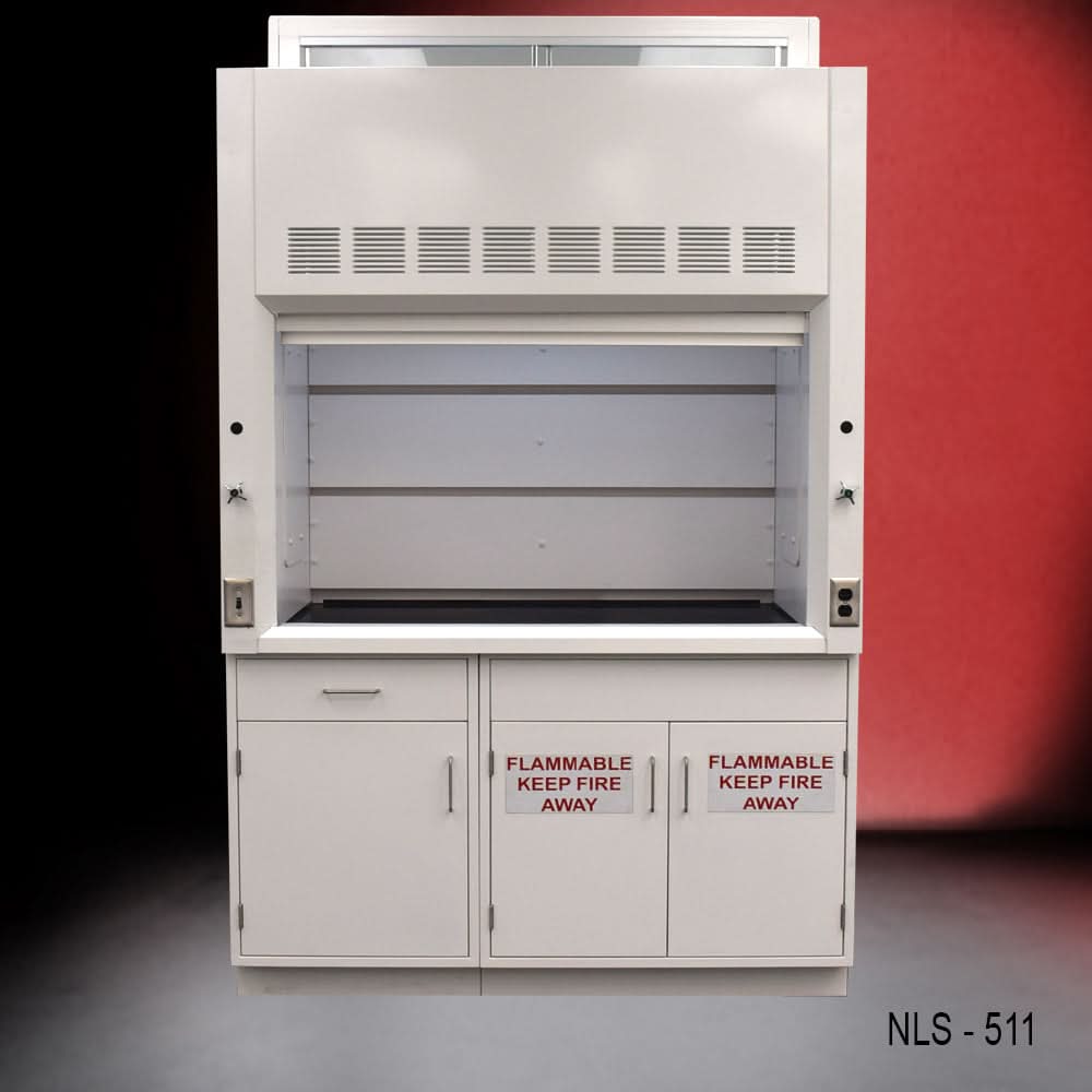 5′ x 4′ Fisher American Fume Hood w/ Flammable& General Storage