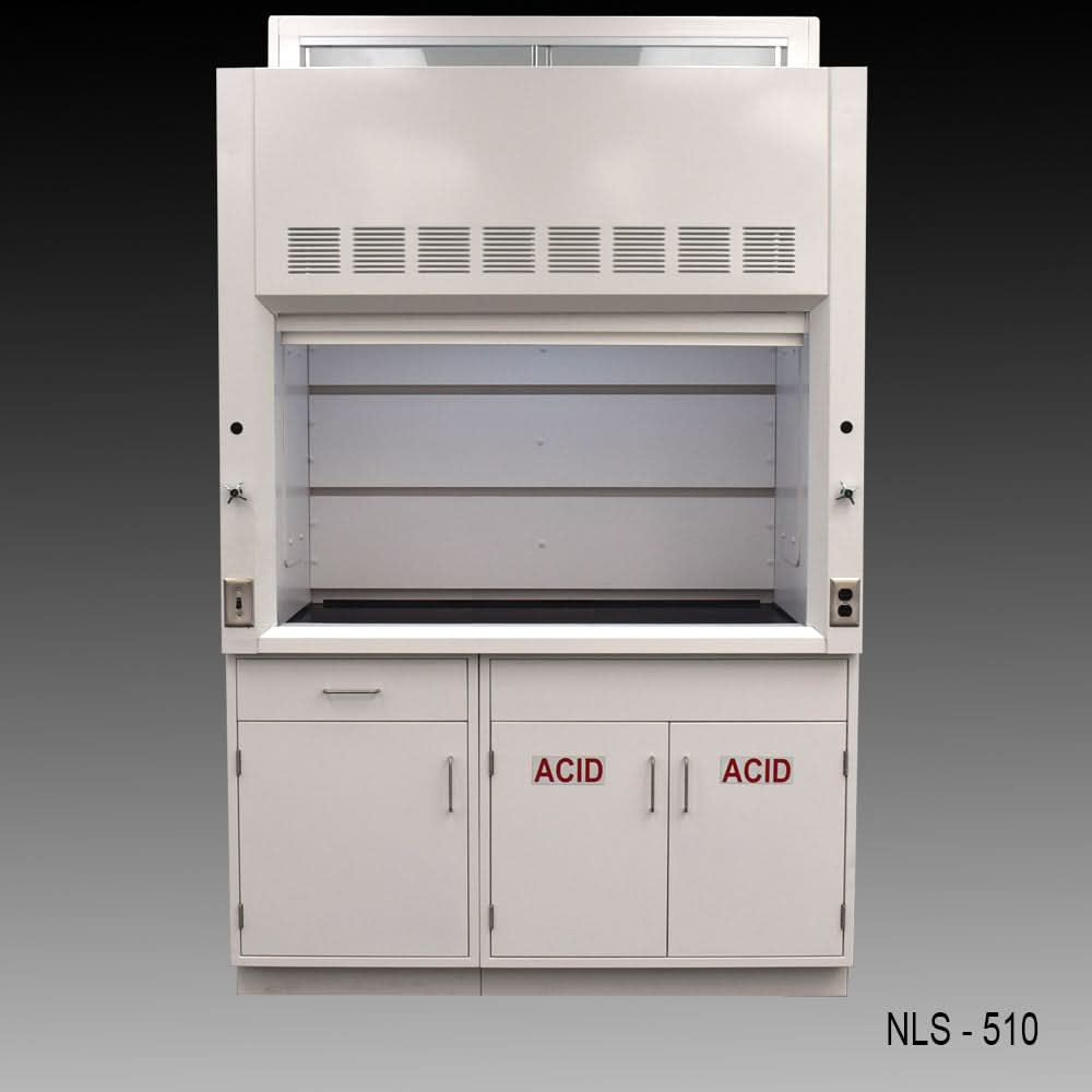 5′ x 4′ Fisher American Fume Hood w/ ACID & General Storage
