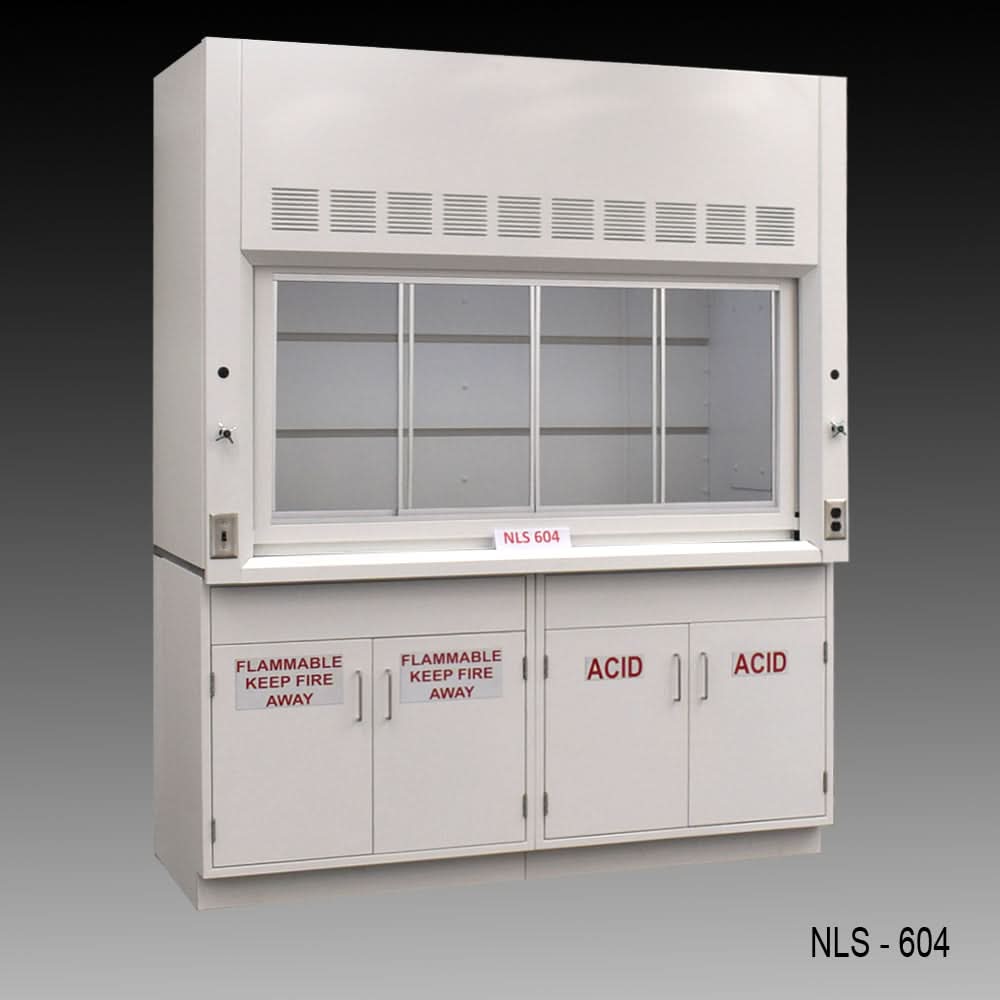 6′ Fisher American Fume Hood w/ ACID & Flammable Storage