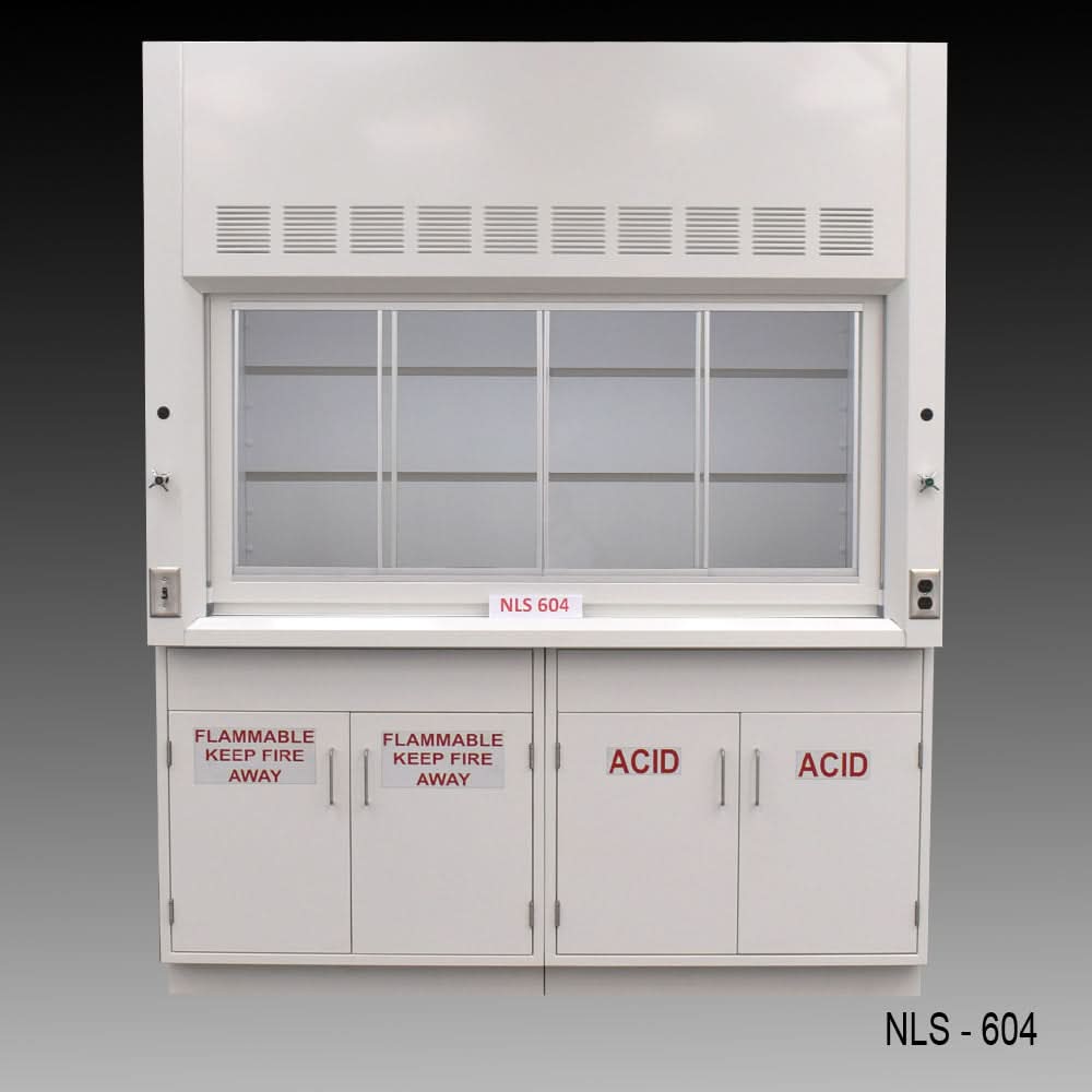 6′ Fisher American Fume Hood w/ ACID & Flammable Storage