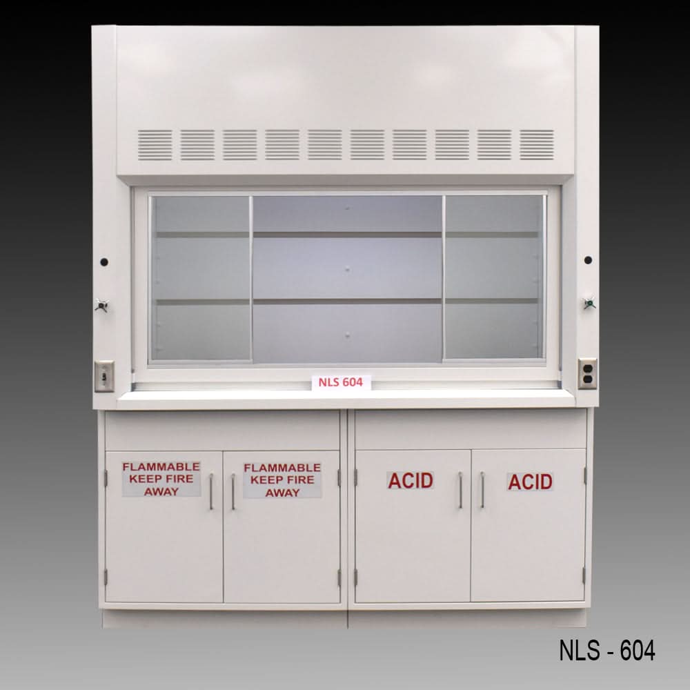 6′ Fisher American Fume Hood w/ ACID & Flammable Storage