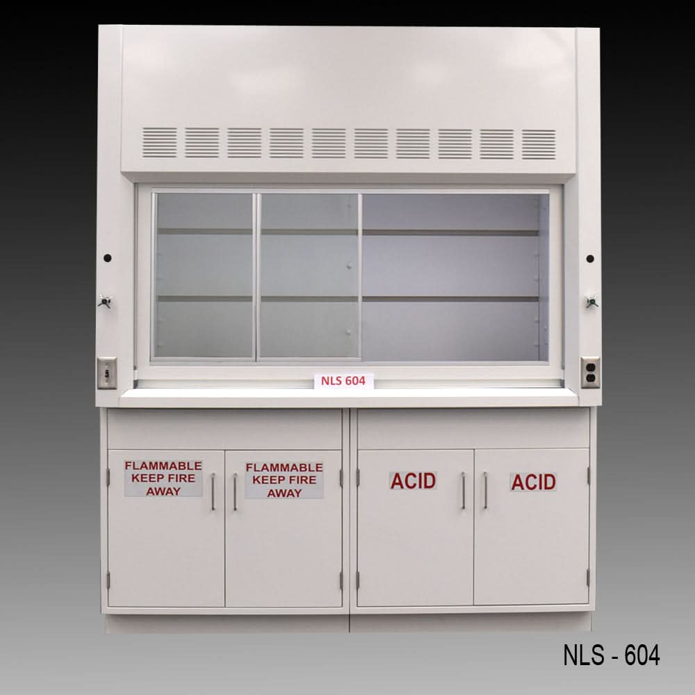6′ Fisher American Fume Hood w/ ACID & Flammable Storage