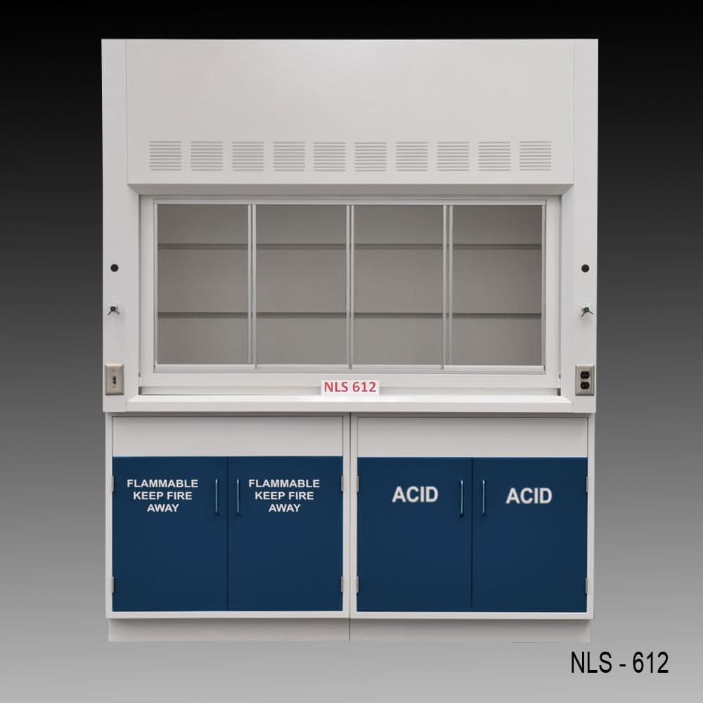 6′ Fisher American Fume Hood w/ Flammable & Acid Storage