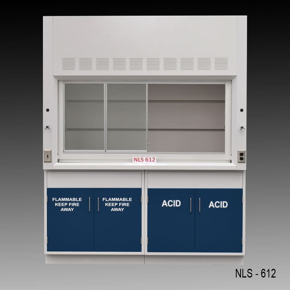 6′ Fisher American Fume Hood w/ Flammable & Acid Storage