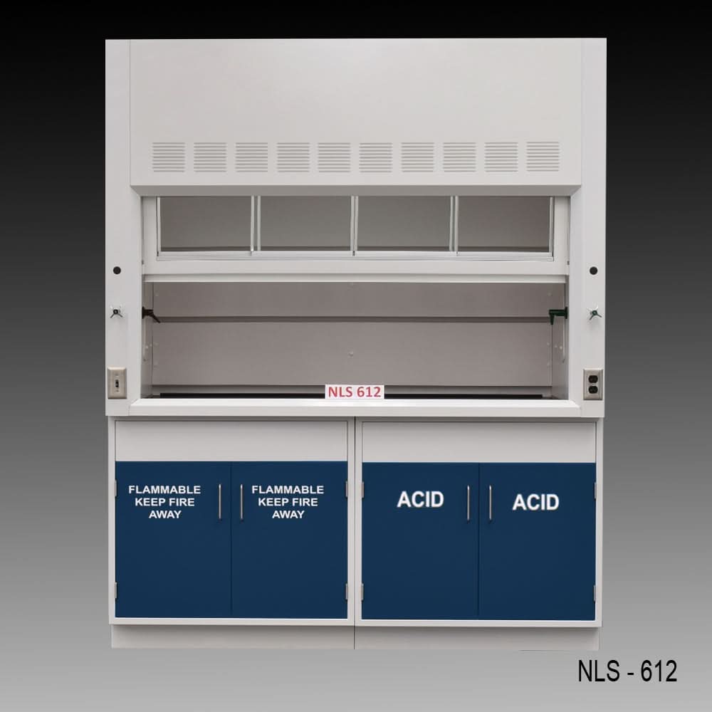 6′ Fisher American Fume Hood w/ Flammable & Acid Storage