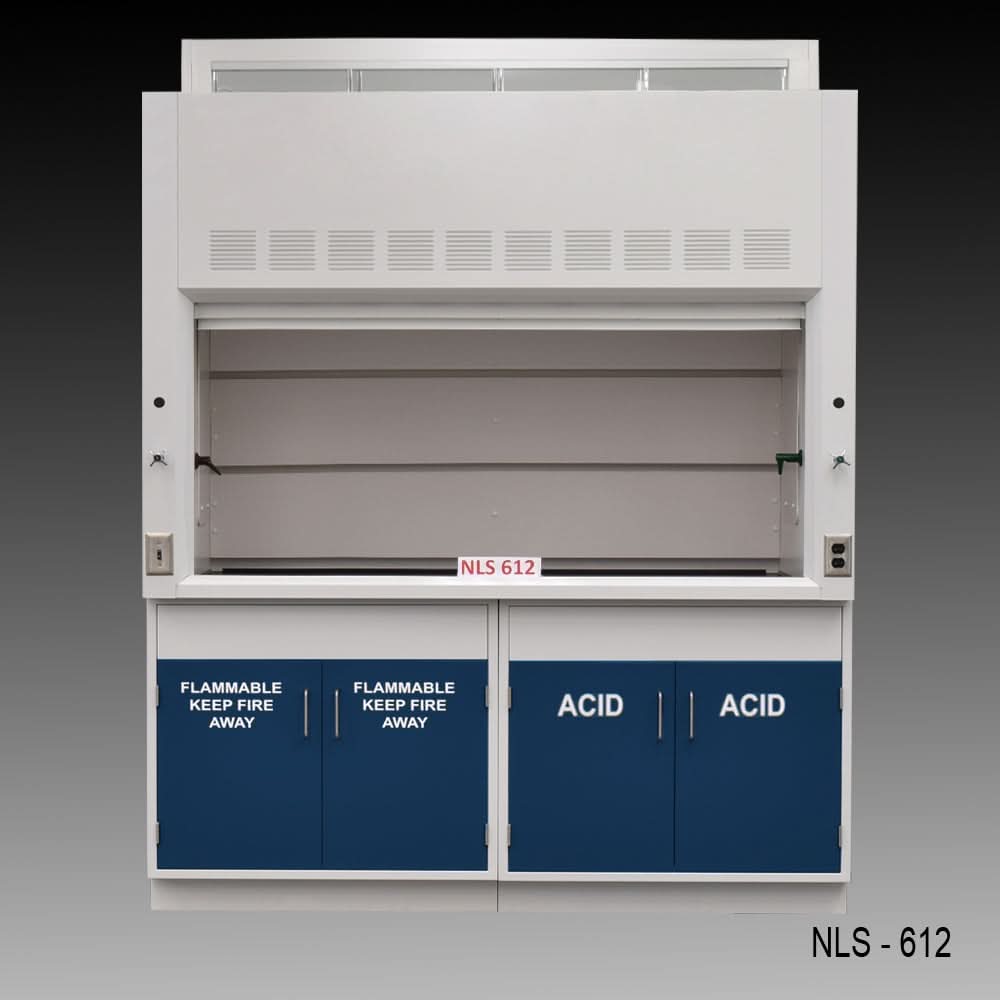 6′ Fisher American Fume Hood w/ Flammable & Acid Storage