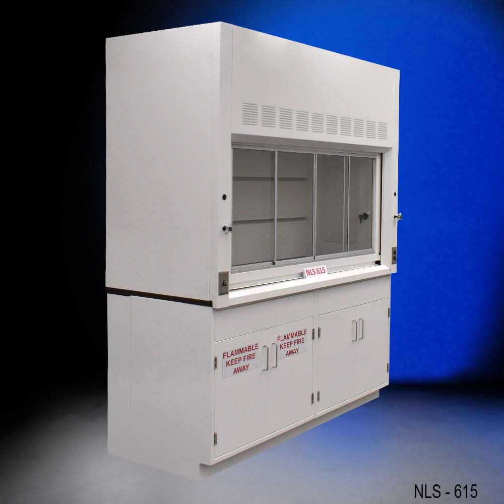6′ Fisher American Fume Hood w/ Flammable & General Storage