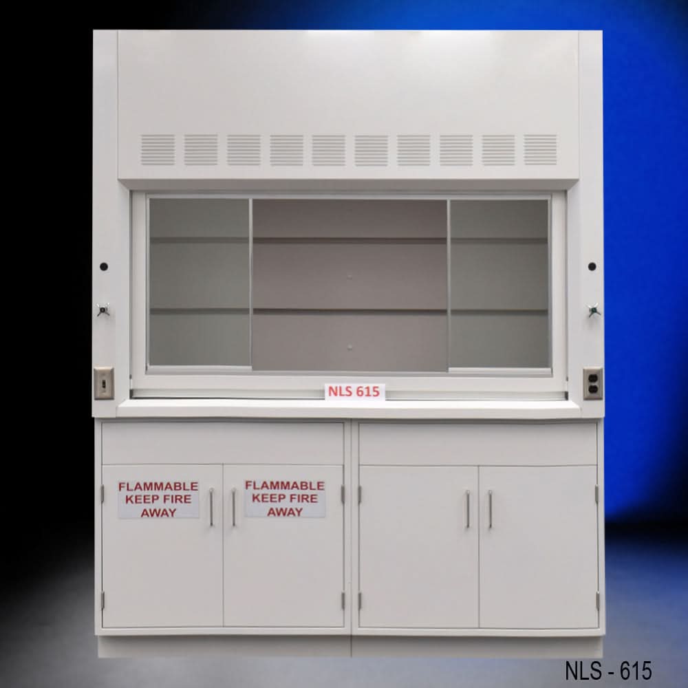 6′ Fisher American Fume Hood w/ Flammable & General Storage