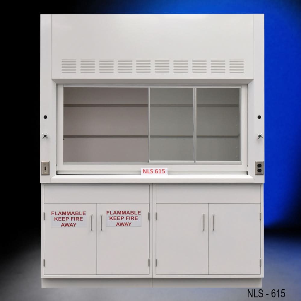 6′ Fisher American Fume Hood w/ Flammable & General Storage