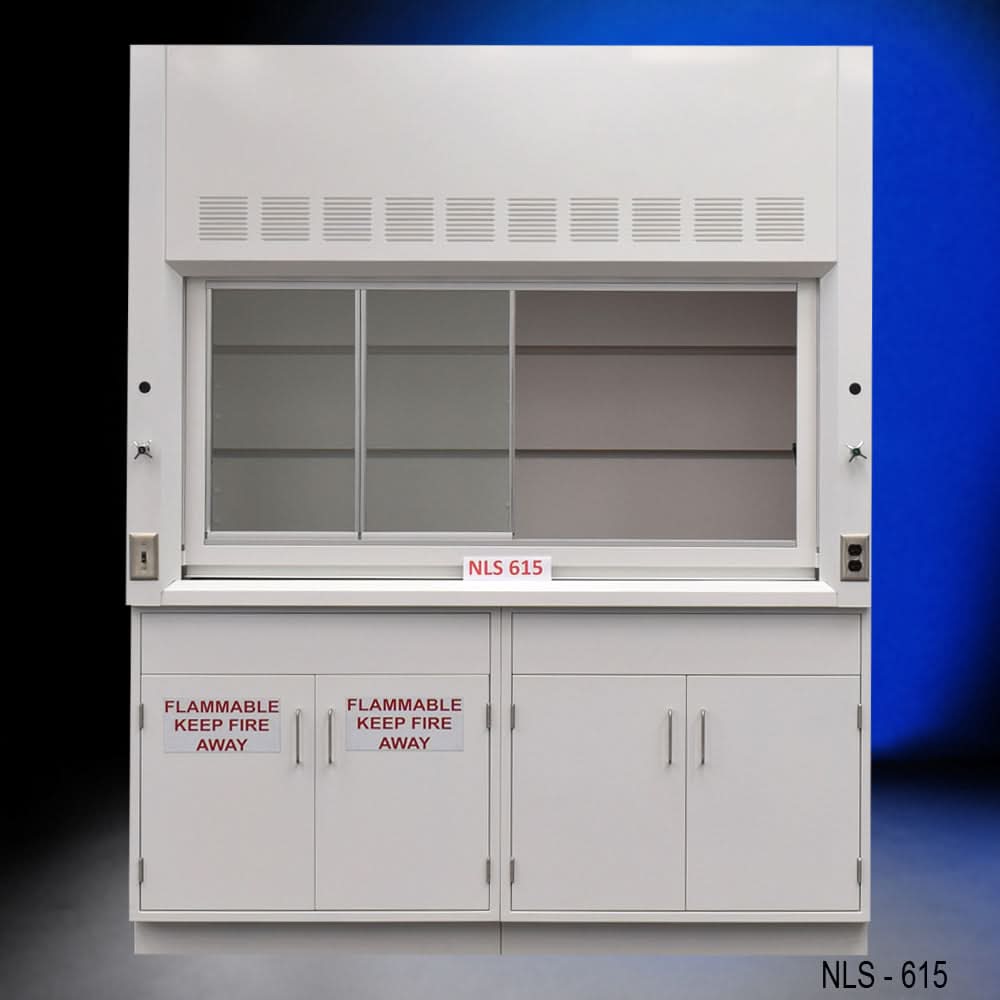 6′ Fisher American Fume Hood w/ Flammable & General Storage