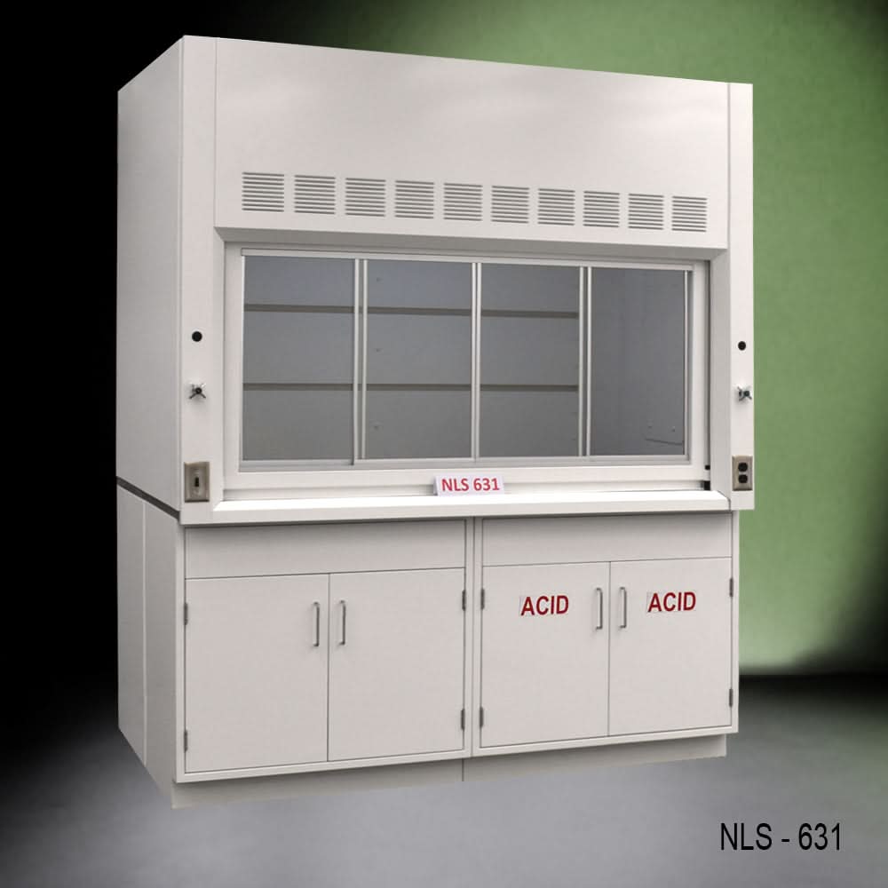6′ x 4′ Fisher American Fume Hood w/ ACID & General Storage