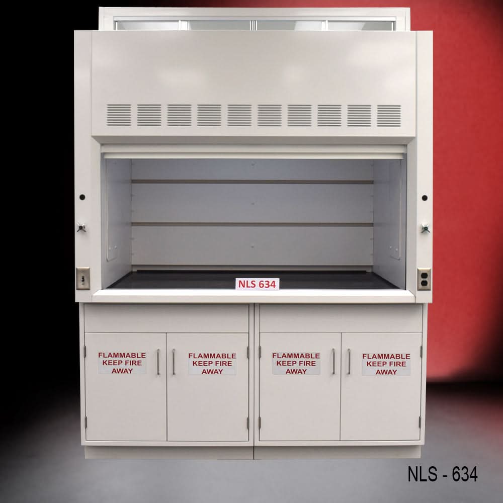 6ā² x 4ā² Fisher American Fume Hood w/ Flammable Cabinets