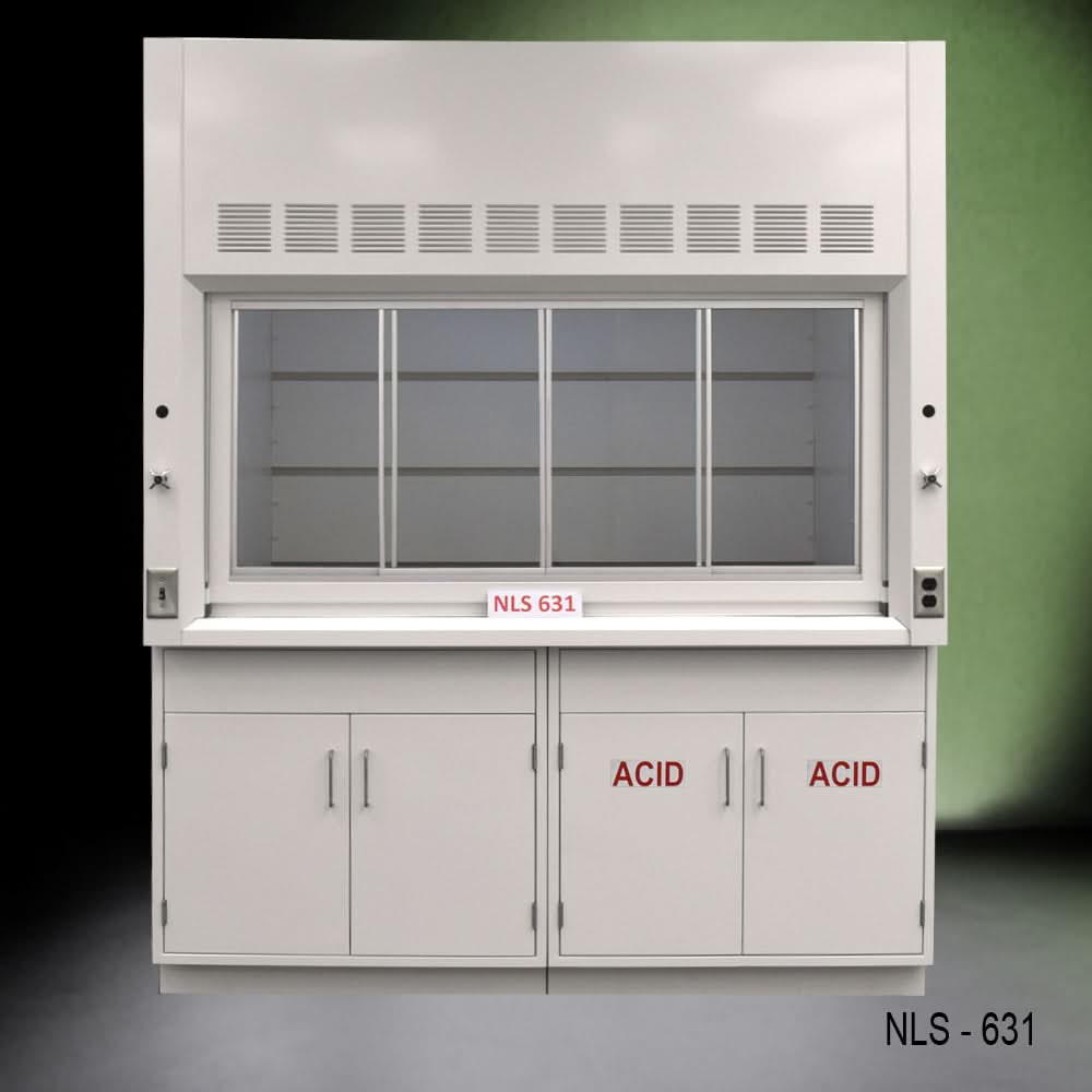 6′ x 4′ Fisher American Fume Hood w/ ACID & General Storage