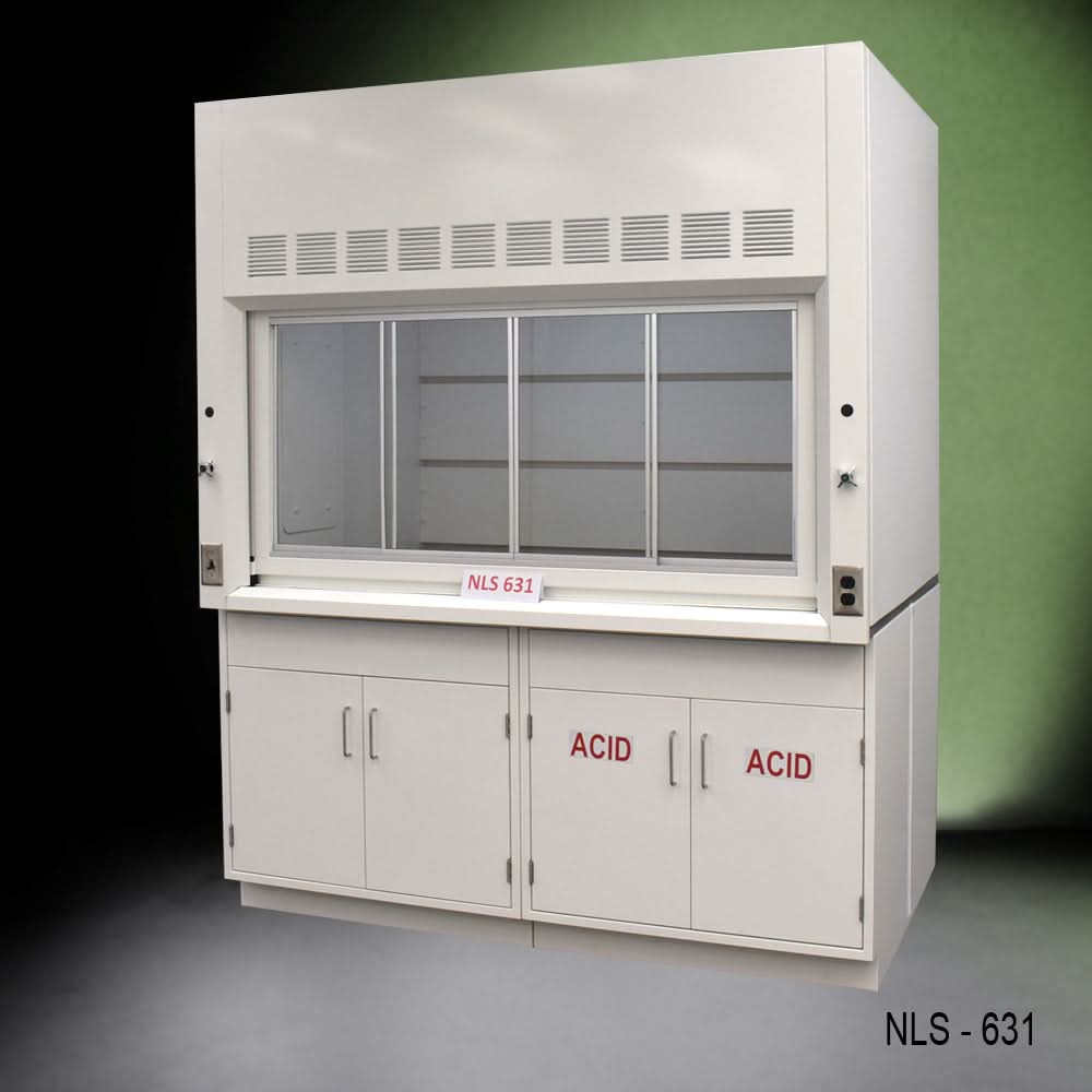 6′ x 4′ Fisher American Fume Hood w/ ACID & General Storage