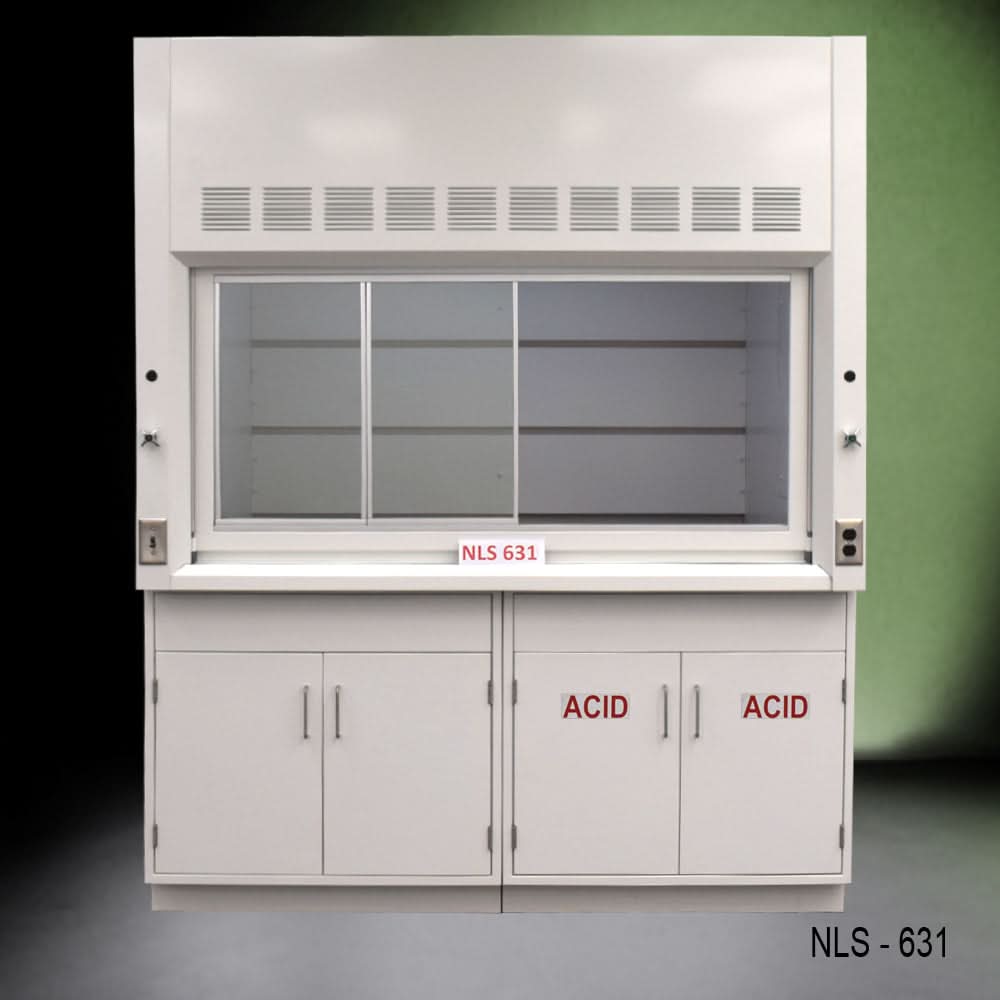 6′ x 4′ Fisher American Fume Hood w/ ACID & General Storage