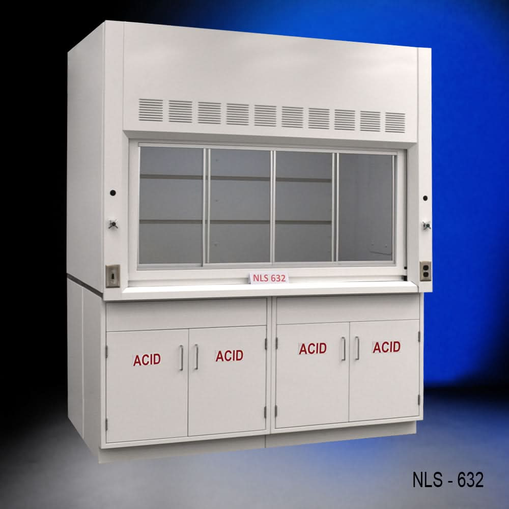 6′ x 4′ Fisher American Fume Hood w/ ACID Storage