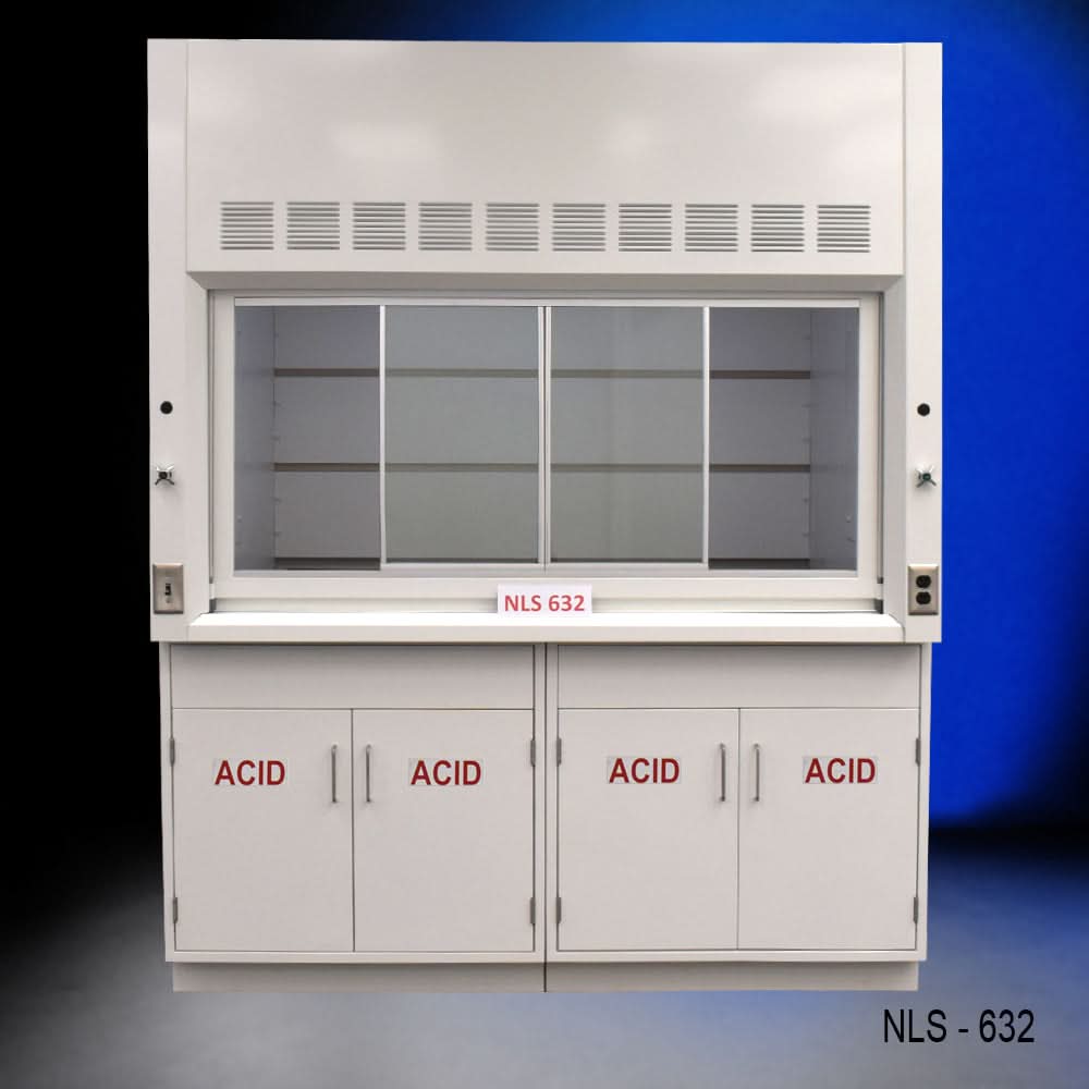 6′ x 4′ Fisher American Fume Hood w/ ACID Storage