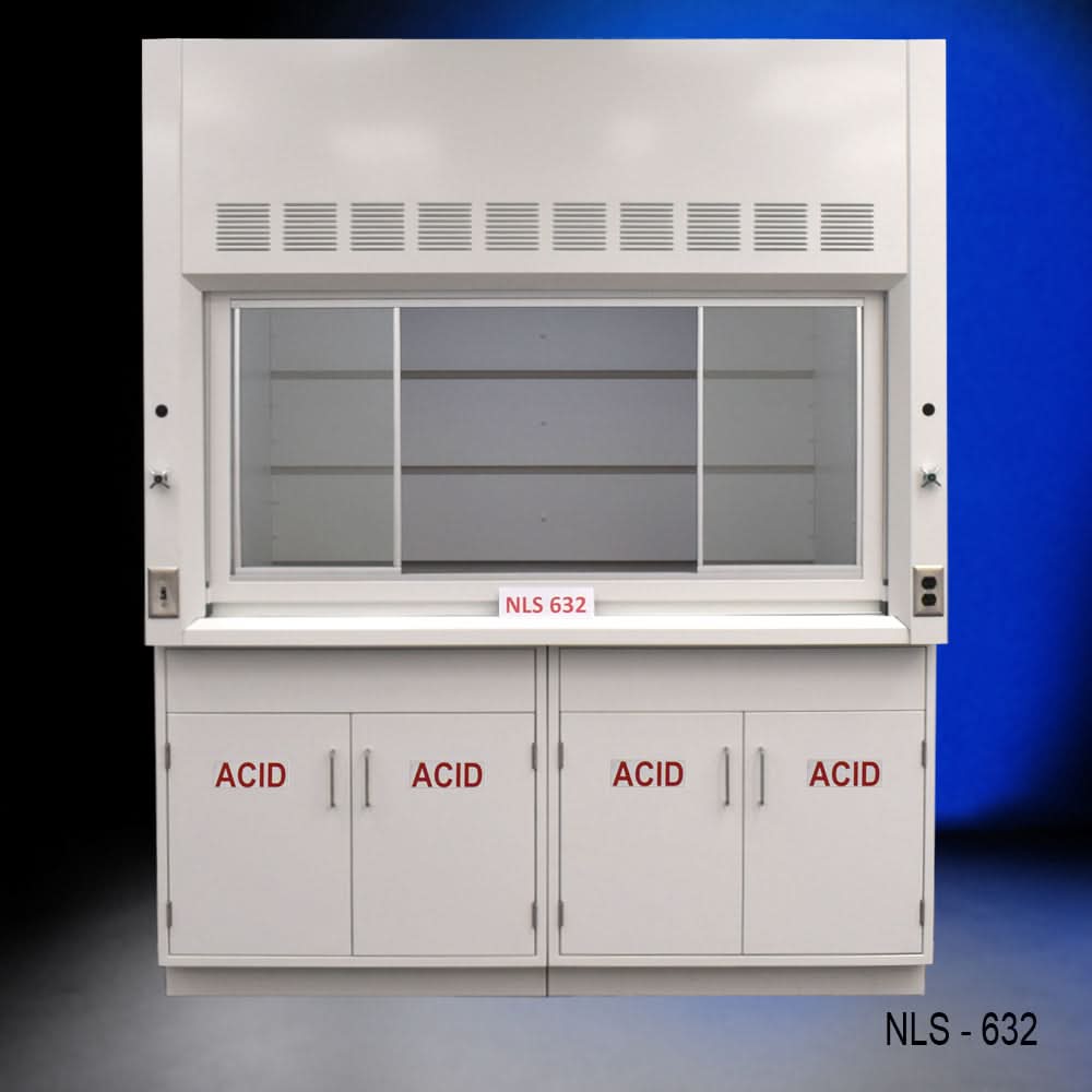 6′ x 4′ Fisher American Fume Hood w/ ACID Storage