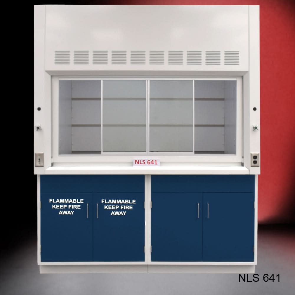6′ x 4′ Fisher American Fume Hood w/ General & Flammable Storage