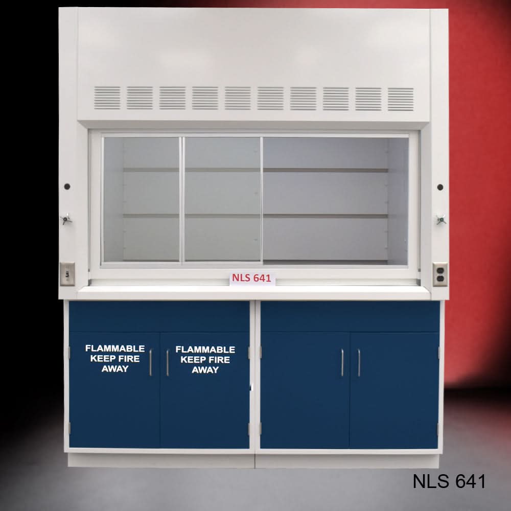 6′ x 4′ Fisher American Fume Hood w/ General & Flammable Storage