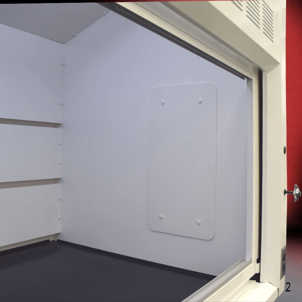 8′ Fisher American Fume Hood w/ Flammable Cabinets