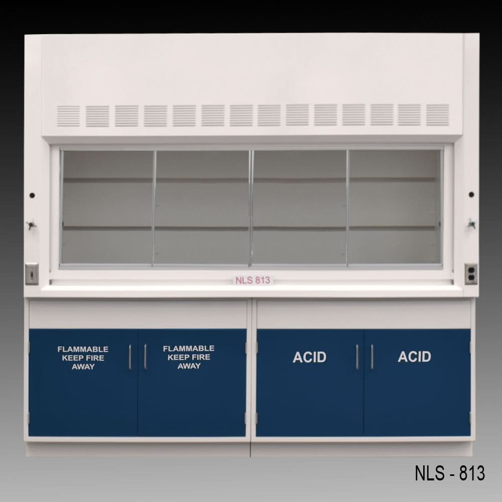 8′ Fisher American Fume Hood w/ ACID & Flammable Storage