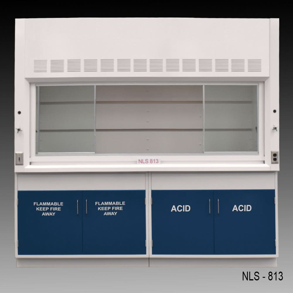 8′ Fisher American Fume Hood w/ ACID & Flammable Storage